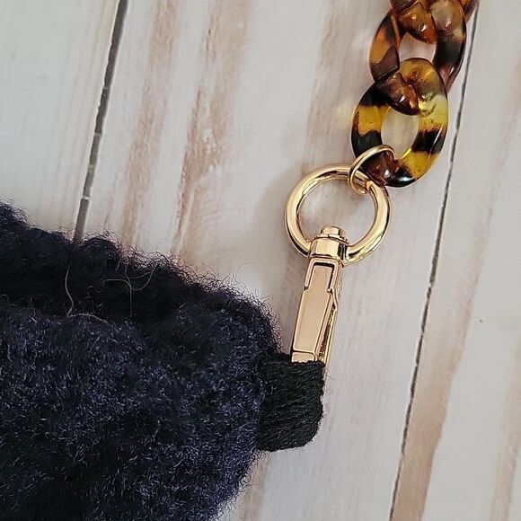 MadeInMoon Large Pouch Bag Cendrillon Teddy Fabric Made in France Chain Strap. - Picture 3 of 11